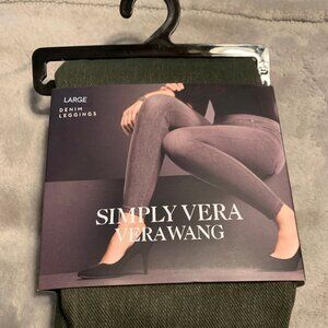 Simply Vera Vera Wang Denim Leggings - Forest Night- Large